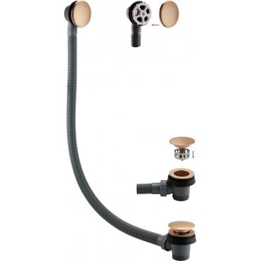Sprung Bath Waste & Overflow - Brushed Bronze