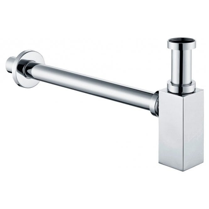 Dove Bathrooms Square Contemporary Basin Bottle Trap - Chrome