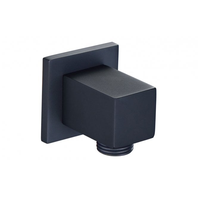 Dove Bathrooms Square Shower Wall Outlet Elbow - Matt Black