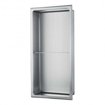 Stainless Steel 610mm x 360mm x 102mm Rectangular Integrated Niche