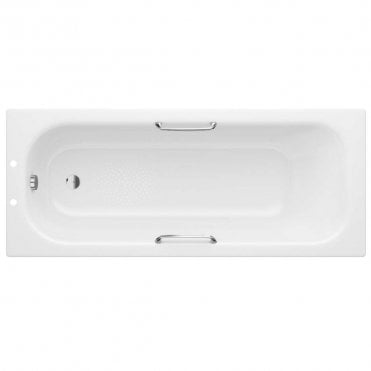 Steel 1700mm x700mm Single Ended 2TH Bath with Grips & Anti-slip