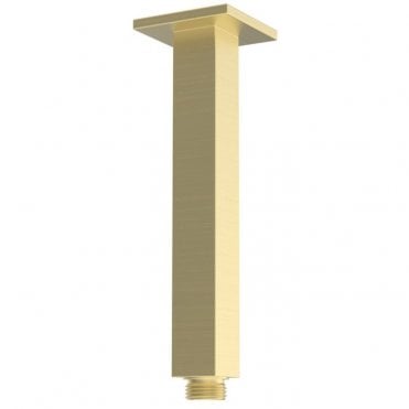 Storm 180mm Square Ceiling Arm - Brushed Brass