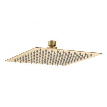 Storm 200mm Square Ultraslim Shower Head - Brushed Brass