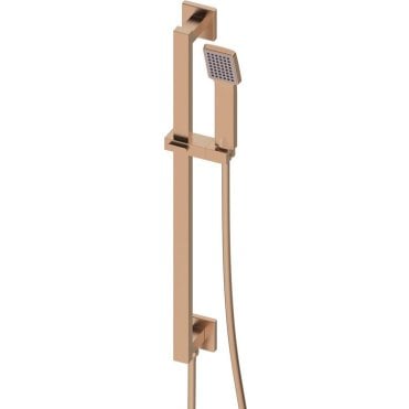 Storm Square Riser Rail Kit w/Elbow & 3 Mode Handset - Brushed Bronze