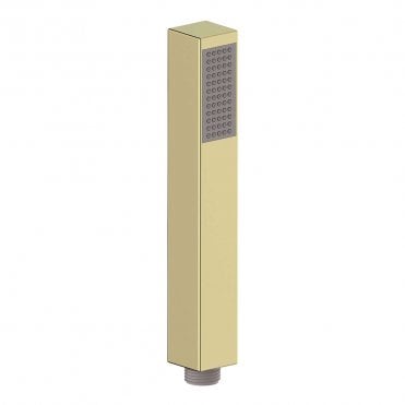 Storm Square Single Function Shower Handset - Brushed Brass