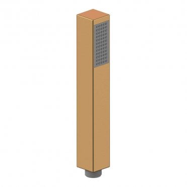 Storm Square Single Function Shower Handset - Brushed Bronze