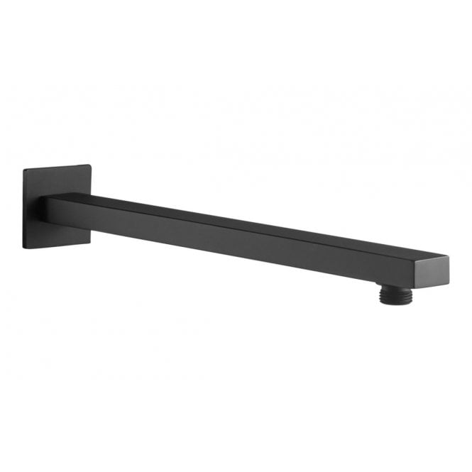 Dove Bathrooms Storm Square Wall Mounted Shower Arm 350mm - Matt Black
