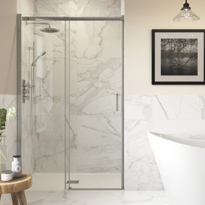 Dove Bathrooms Thea 1000mm Semi-Framed Sliding Door - Chrome