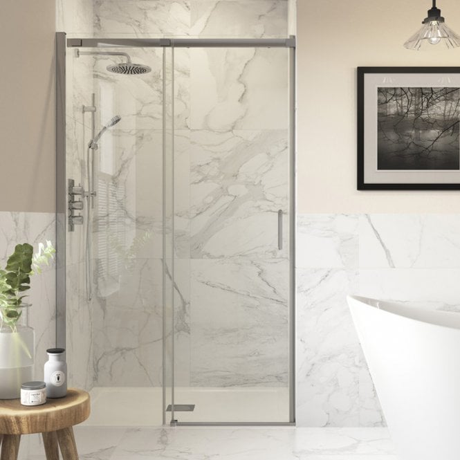 Dove Bathrooms Thea 1200mm Semi-Framed Sliding Door - Chrome