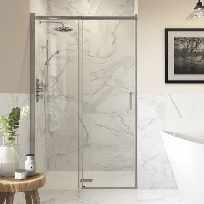 Dove Bathrooms Thea 1700mm Semi-Framed Sliding Door - Chrome