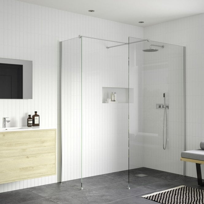 Dove Bathrooms Thea 760mm Wetroom Side Panel & Arm - Chrome