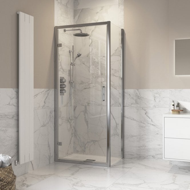 Dove Bathrooms Thea 800mm Hinged Door Side Panel - Chrome