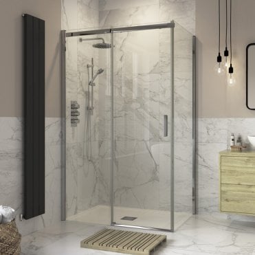 Thea 800mm Sliding Door Side Panel - Chrome