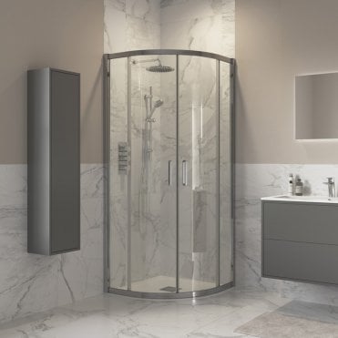 Thea 800x800mm 2 Door Quadrant - Chrome
