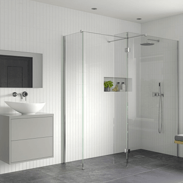Thea Optional 300mm Wetroom Splash Panel - Chrome