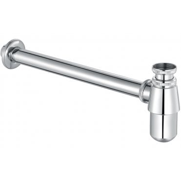Traditional Round Basin Bottle Trap - Chrome