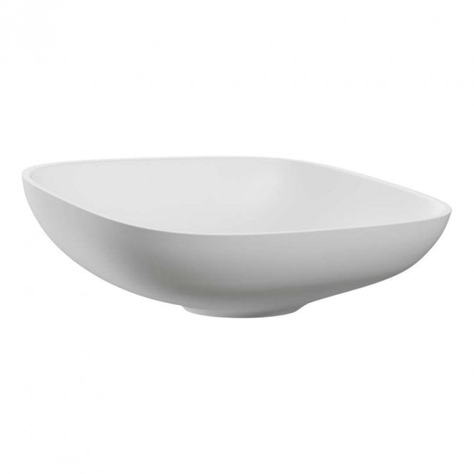 Dove Bathrooms Tranquil Rectangle 500 x 380mm 0TH White Resin Countertop Basin