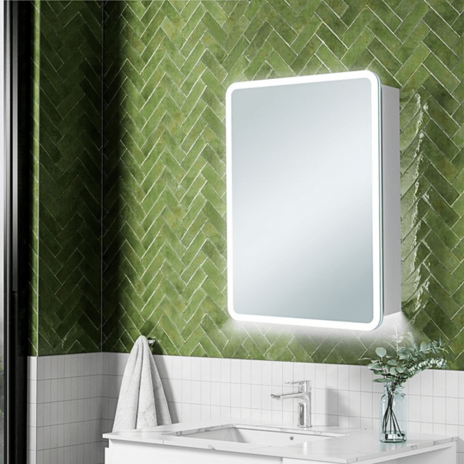 Dove Bathrooms Unity 500mm 1 Door LED Mirrored Cabinet