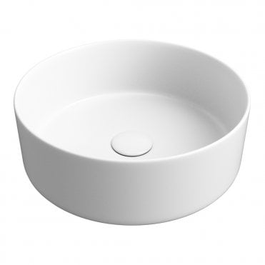 Venus 355mm Ceramic Round Washbowl & Waste - Matt White
