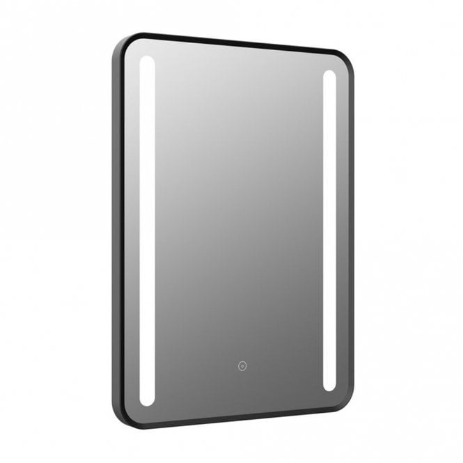 Dove Bathrooms Versa 700x500mm Rounded Front-Lit LED Mirror - Black