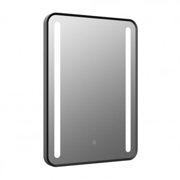 Versa 700x500mm Rounded Front-Lit LED Mirror - Black