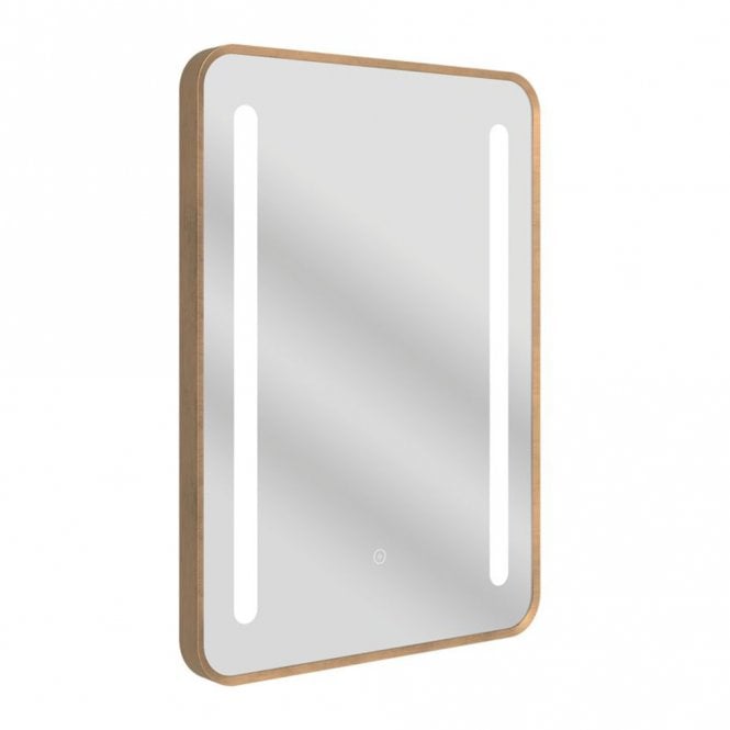 Dove Bathrooms Versa 700x500mm Rounded Front-Lit LED Mirror - Brushed Bronze
