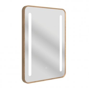 Versa 700x500mm Rounded Front-Lit LED Mirror - Brushed Bronze