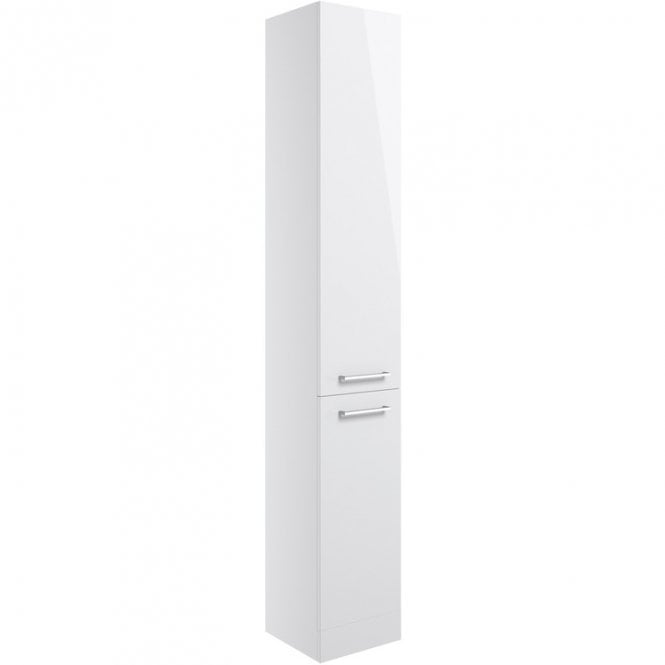 Dove Bathrooms Viona 350mm Floor Standing 2 Door Tall Unit - White