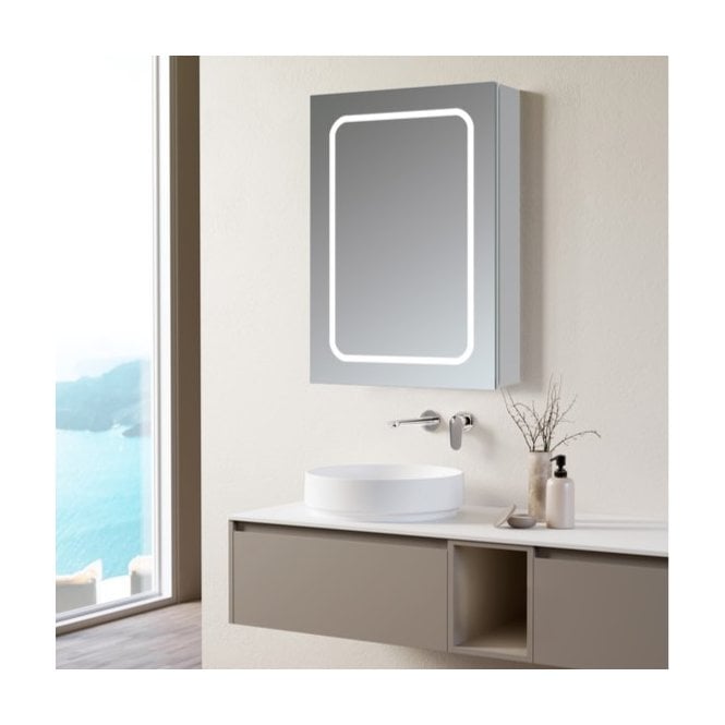 Dove Bathrooms Visage 500mm 1 Door Front-Lit LED Mirror Cabinet