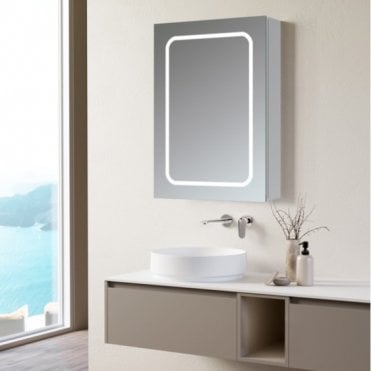 Visage 500mm 1 Door Front-Lit LED Mirror Cabinet