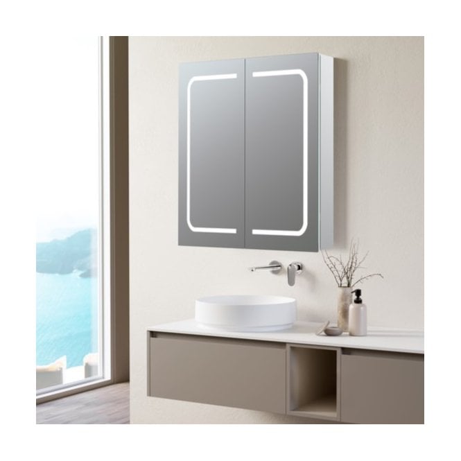 Dove Bathrooms Visage 600mm 2 Door Front-Lit LED Mirror Cabinet