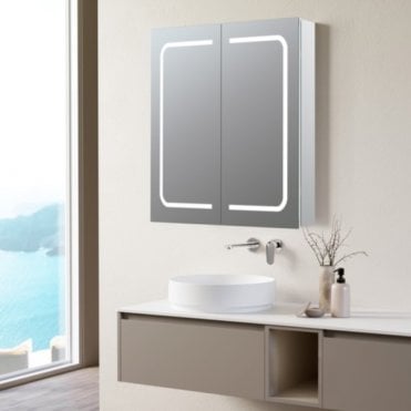 Visage 600mm 2 Door Front-Lit LED Mirror Cabinet