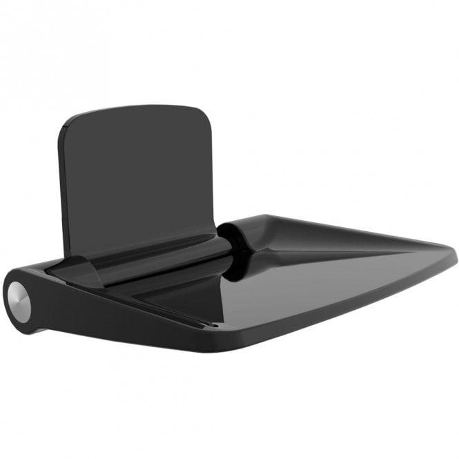 Dove Bathrooms Wall Mounted Folding Shower Seat - Black