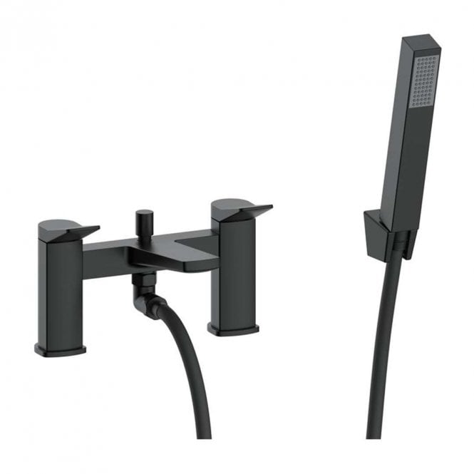 Dove Bathrooms Zara Bath Shower Mixer & Bracket - Matt Black