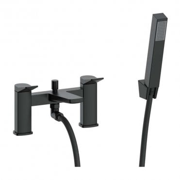 Zara Bath Shower Mixer & Bracket - Matt Black