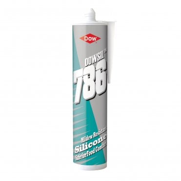 786 Mildew Resistant Food Safe Silicone White Sealant