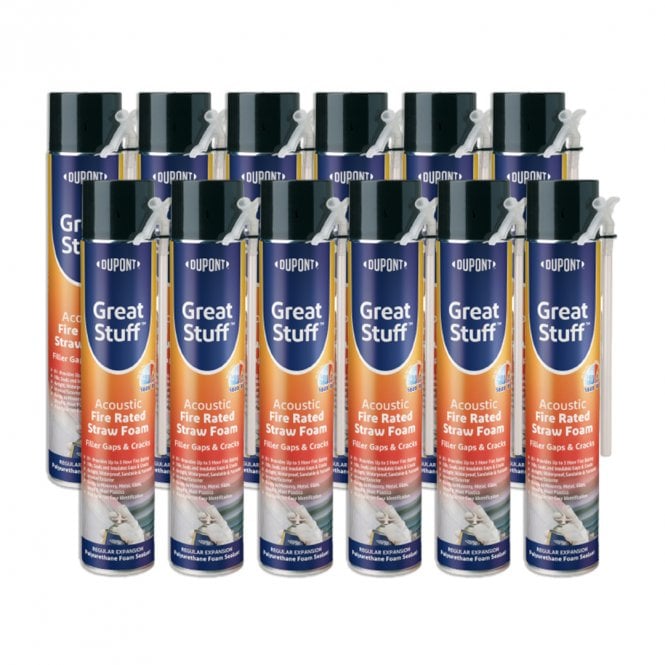 DuPont 12x Dow Great Stuff Pro Acoustic Fire Rated Straw Foam