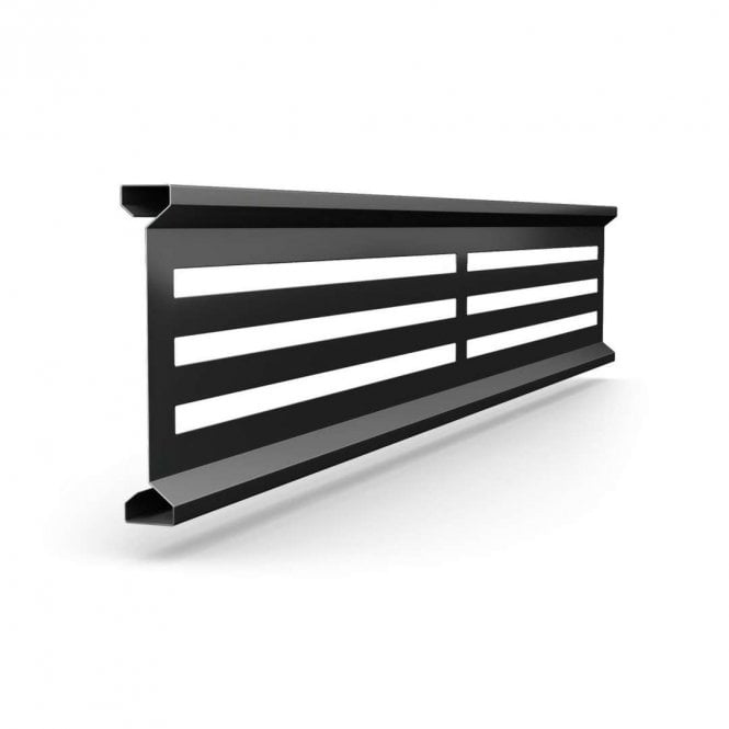 Durapost 1.83m Black Slatted Trellis