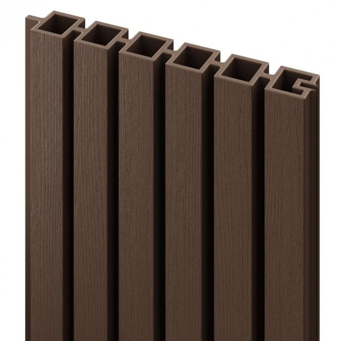 Durapost 1.8m Brown URBAN Slatted Composite Boards Pack of 2