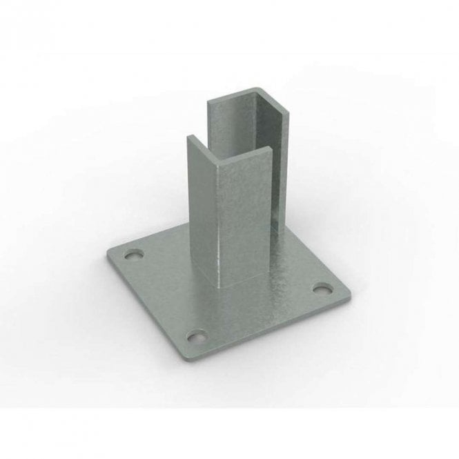 Durapost 125mm Galvanised Corner Post Bolt Down