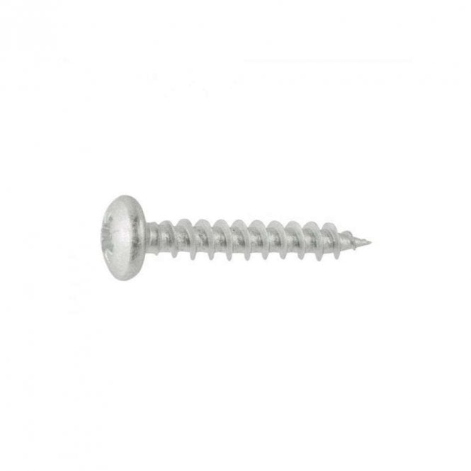 Durapost 4 x 40mm Ruspert Silver Pan Head Timber Screws Bag of 10