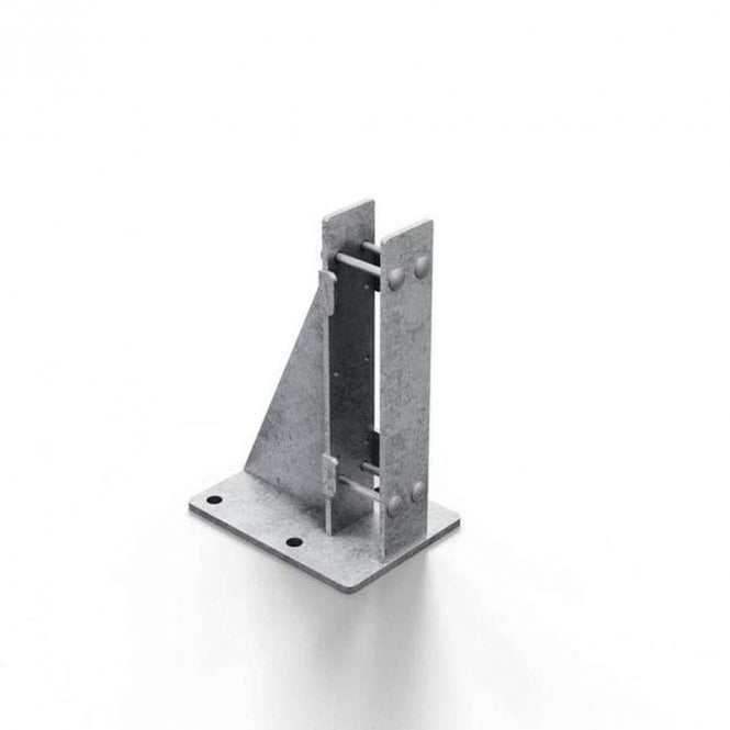 Durapost 400mm Galvanised Offset Bolt Down for Commercial Post