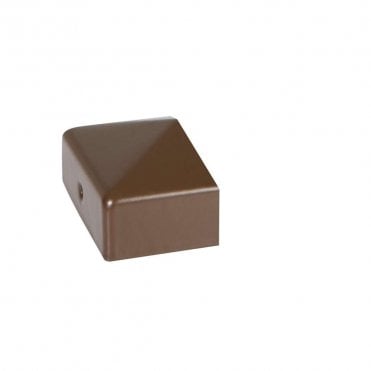75 x 37mm Sepia Brown Half Post Cap with Bracket