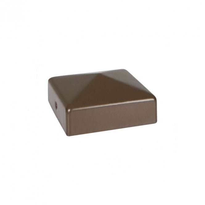 Durapost 75 x 75mm Sepia Brown Post Cap with Bracket