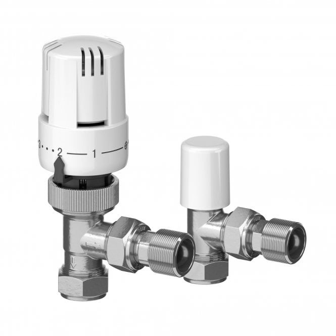 EPH Controls 15mm Angled TRV & Lockshield Pack - EMTRV15