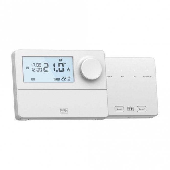 EPH Controls Programmable RF Room Thermostat & Receiver with Handwheel - CP4D