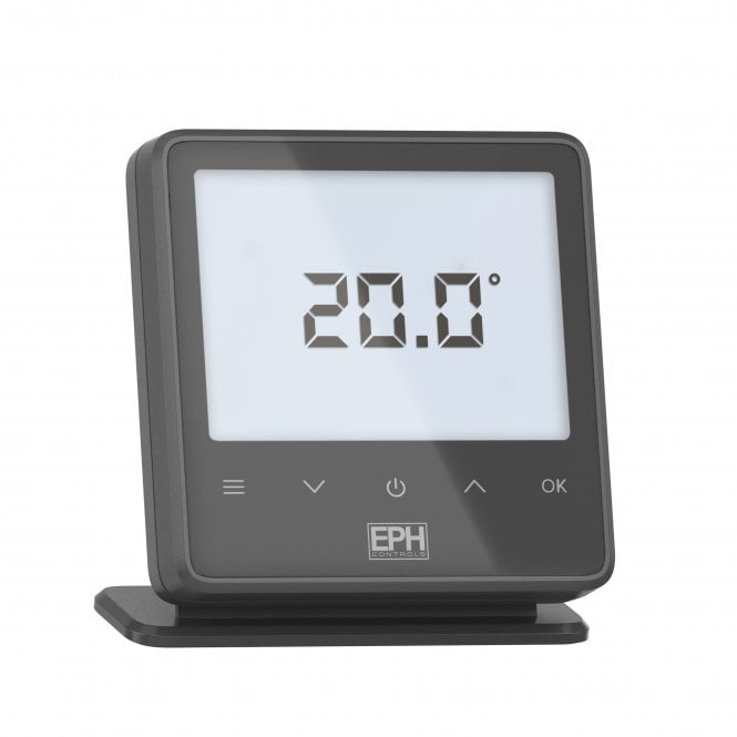 EPH Controls Touch Black Battery Powered RF Room Thermostat RFRB-TB