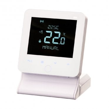 Stratus 6 Series Smart Wireless Programmable Room Thermostat & Stand White