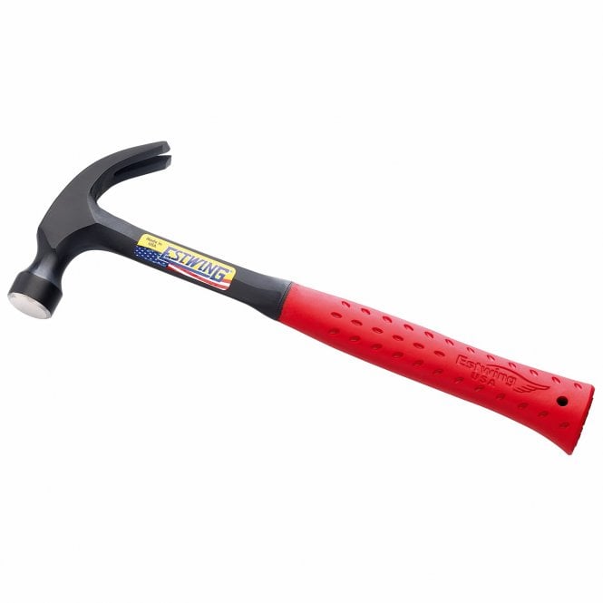 Estwing 20oz/560g Curved Claw Hammer With Red Vinyl Grip