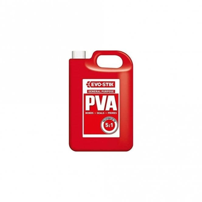 Evo-stik 4 x Evo Bond PVA 5l Building Adhesive - Primer - Admixture & Sealer
